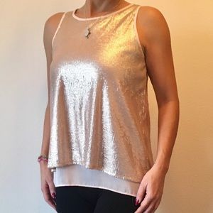 Jennifer Lopez sleeveless sequin top